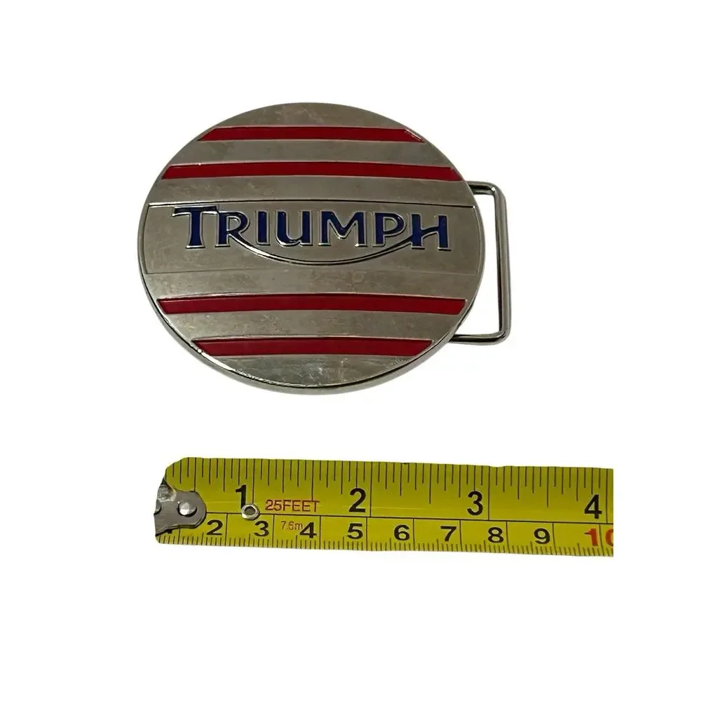 VINTAGE 1980's **TRIUMPH** MOTORCYCLE MANUFACTURER MENS BELT BUCKLE RARE